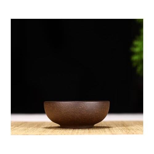 100ml Yixing original ore purple sand Master cup tea small cup handmade tea ceremony with black gold sand bowl tea Cup