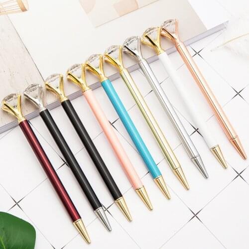 20 Pcs Per Set Metal Pen Fashion Gift Ballpoint Pen Diamond Pen Rotating Gift Ball Pen Factory