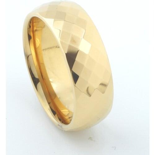 2020 wedding ring set Alliances Multi-faceted Gold filled 3mm 6mm Tungsten carbide Rings for men and women