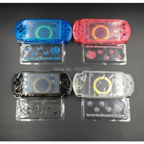4 Colors Optional Clear Full Housing Shell Cover Case Replacement for Sony PSP1000 PSP 1000 Game Console with free screwdriver
