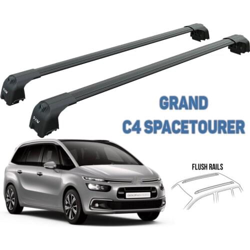 Paw Lockable Aluminium Roof bars for cars with flush roof for Citroën C4 Grand Picasso 2013