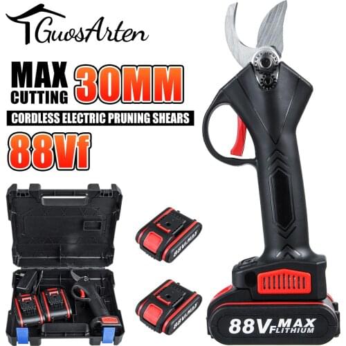 88VF Cordless Electric Pruning Shears Secateur Pruner Tree Bonsai Cutter Lithium-Ion Branches Scissor Garden Tool