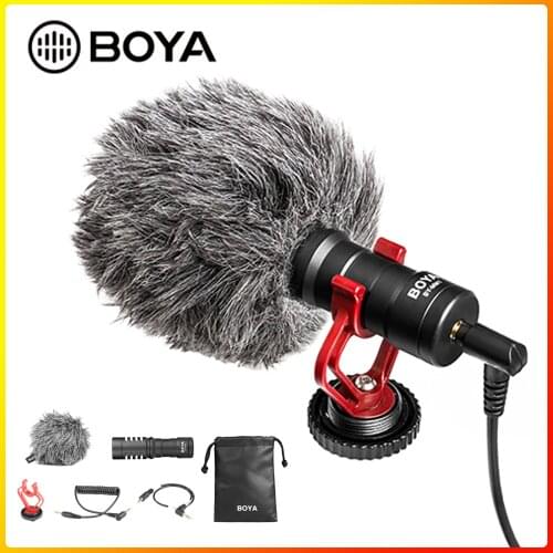 BOYA BY-MM1 Shotgun Video Microphone Universal Compact On-Camera Mini Recording Mic Directional Condenser for DSLR Camcorder Mac
