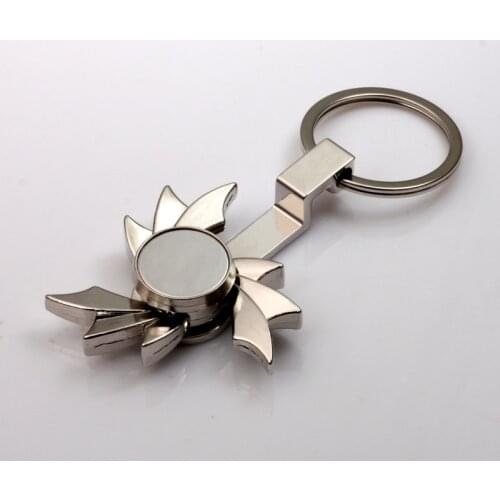 Finger Spinner key chain key ring handspinner fidget spinner keychain key holder creative chaveiro llaveros hombre free shipping