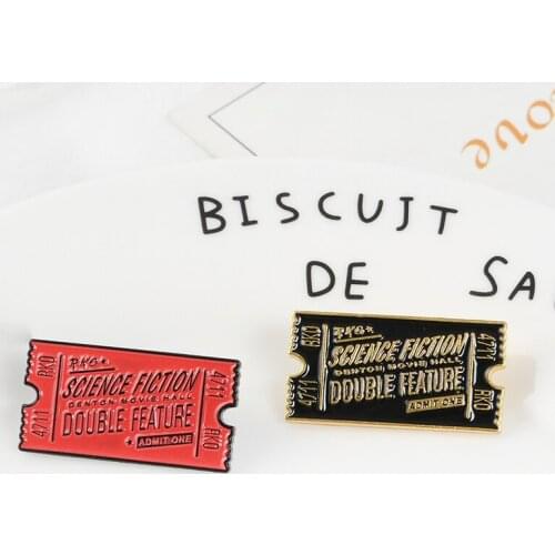 Rocky Horror Movie Ticket Enamel Brooch Lapel Brooches' Rocky Horror Picture Show Movie Movie Jewelry Friends Gift