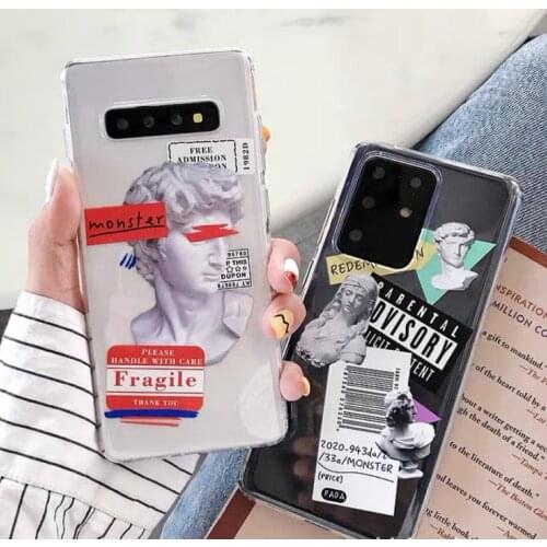 David Statue Case for Samsung Glaxy A01 02S 7 10S 11 12 20S 21S 30S 42 50S 51 71 72 52 5G Note S20 Ultra S20FE M51 G530 J2Prime