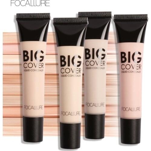 Focallure makeup liquid foundation concealer cream 4 colors big cover whitening concealer contour corretivo maquiagem FA31