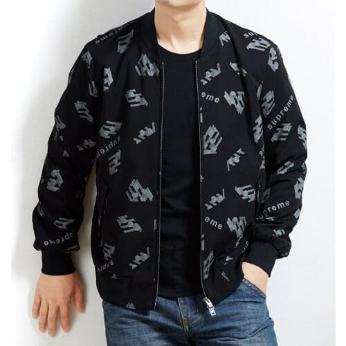 New Arrival Spring Autumn Mens Jackets print Fashion Coats Male Casual Slim Stand Collar Print Bomber Jacket Men Overcoat 8XL