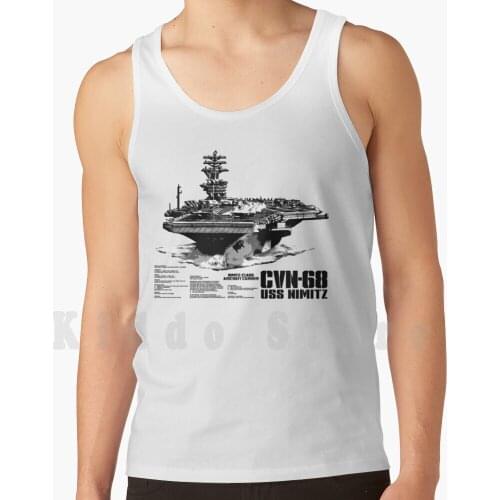 Carrier Nimitz tank tops vest 100% Cotton Warships Carrier Battleship Ship Vessel Old Salt Teamwork A Tradition Csg 11