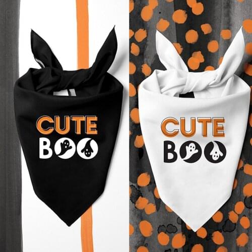 Cute Boo Ghost pet Dog Bandana happy Halloween eve Party cosplay Costume Trick or Treat decoration favor gift present Photo prop