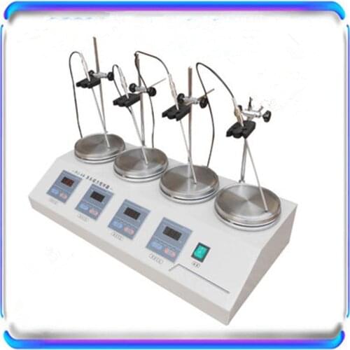 4 heads multi unit Digital display thermostatic Lab magnetic stirrer mixer hotplate blending mixing stirring machine agitator