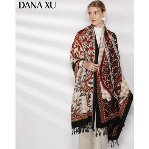 Fashion Winter Scarf For Women Scarf Cashmere Warm Plaid Pashmina Scarf Luxury Brand Blanket Wraps Female Scarves And Shawls