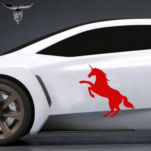EmpireYing 3 Sizes 8 Colors Ancient Myths Legends Animal Unicorn Horse Run Car Sticker Styling Waterproof Reflective Vinyl Decal