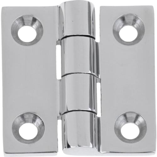 Marine Grade 316 Stainless Steel Polished Door Hinge Locker Butt Hinges 1.5 inch 2inch for Boat, RVs, Canoe (Silver)