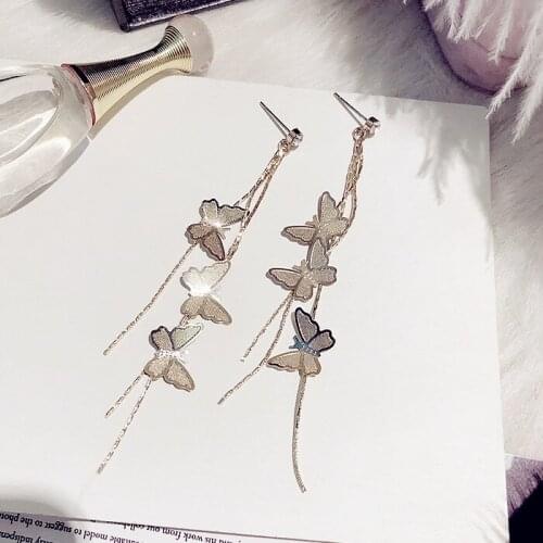 Butterfly Earrings For Women Insect Earring Jewelry For Girls Kawaii Colorful Metal Earing Jewellry Gifts