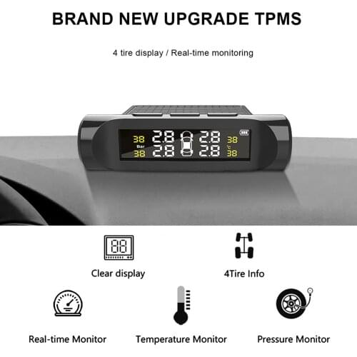 Tire Pressure Monitoring System Auto Backlight & Sleep & Awake Mode 0-50 psi