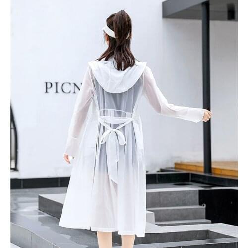 Sunscreen Clothing Women 2021 Summer New Long Fashion Ice Silk Breathable Super Fairy Jacket Female Thin Windbreaker Coat A221