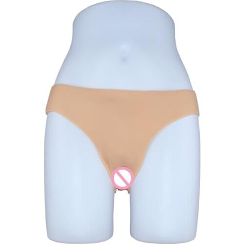 RAOPIN Silicone Fake Vagina Underwear Panties Men Penetratable Vagina Boxer Briefs for Crossdresser Transgender Shemale Gaff