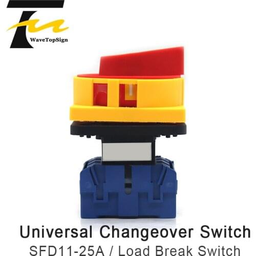Wavetopsign SFD11-25A 3P Load Break Switch Power Transfer Cut Off Switch Rotation Main Control Isolation