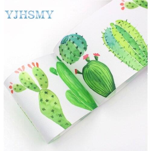 YJHSMY I-18428-22 10 yard 75 mm Color Cartoon Printed grosgrain ribbons,DIY handmade Hair accessories Material wedding gift wrap