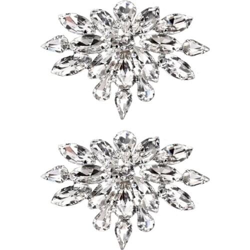 Shoe Clips Wedding Bridal Shoe Buckles Rhinestone Shoe Flowers for Party Decoration Wedding DIY Craft Accessories