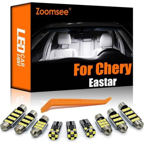 Zoomsee 10Pcs Interior LED For Chery Eastar 2010-2014 Canbus Vehicle Bulb Indoor Dome Map Reading Light Error Free Auto Lamp Kit