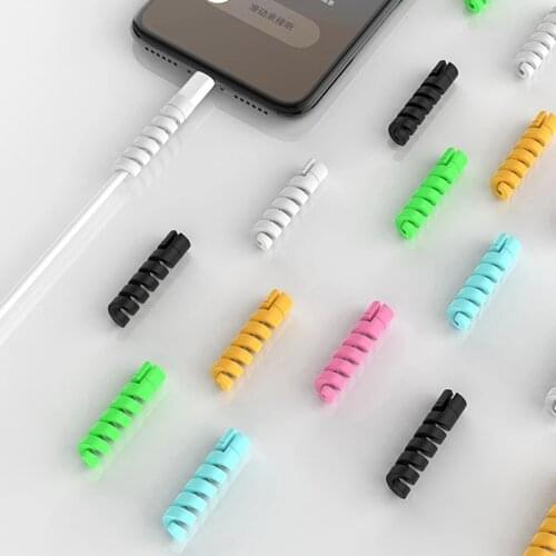10pc Protector Phone Data Line Sleeve Earphone Protection Wire Breakage Cord Cover Prevents Charger Cable Saver Sponge Organizer