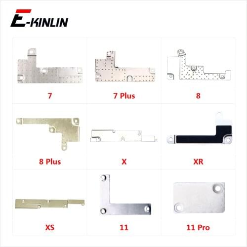 5pcs\lot Cover Plate Holder For iPhone 7 8 Plus X XR XS 11 Pro Max Battery Lcd Touch Screen Flex Cable Metal Holder Bracket