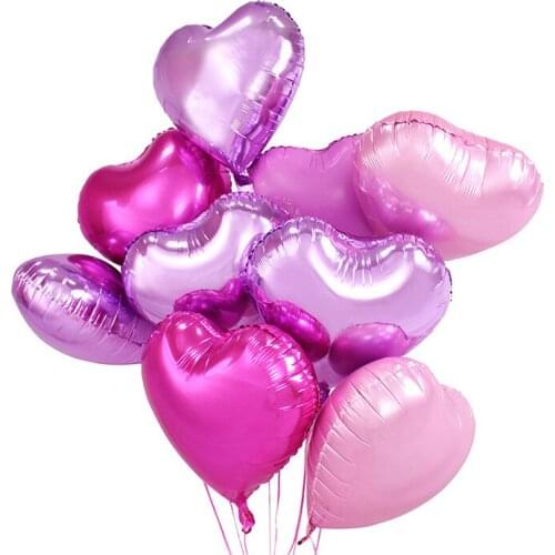 50pcs /lot 18inch Heart Love Shap Balloon Birthday Party Wedding Air balloons Decoration Helium Supersize Marriage Ballon