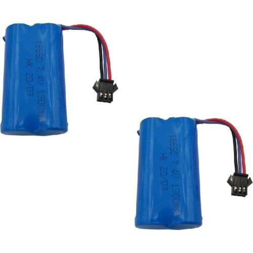 7.4v 2s 18650 Battery SM-3P Plug 7.4V 1300mAh Lipo Battery for Watch Gesture Sensing Twisted RC Stunt Car