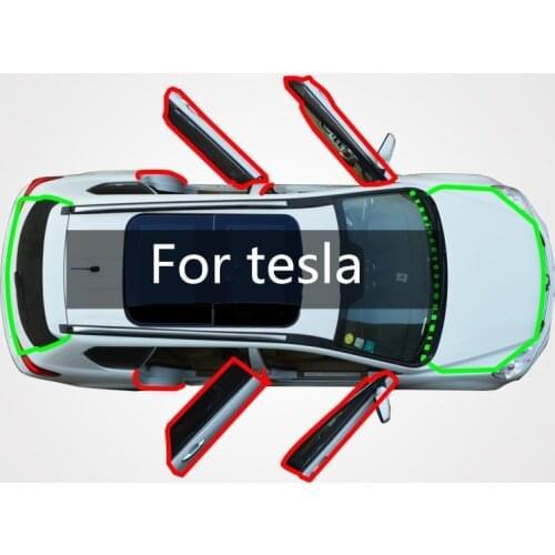 Car Sticke Car Accessories Windshield Car Door Trim Molding Rubber Door Seal Soundproof Seal Strip For Tesla Model 3/S/X