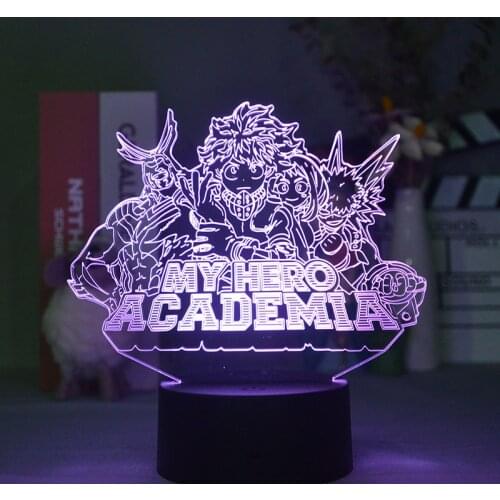 Boku no Hero Academia Team Midoriya Izuku Bakugou Aime 3d Night Lights MY HERO ACADEMIA Manga Table Lamp For Home Decor Gifts