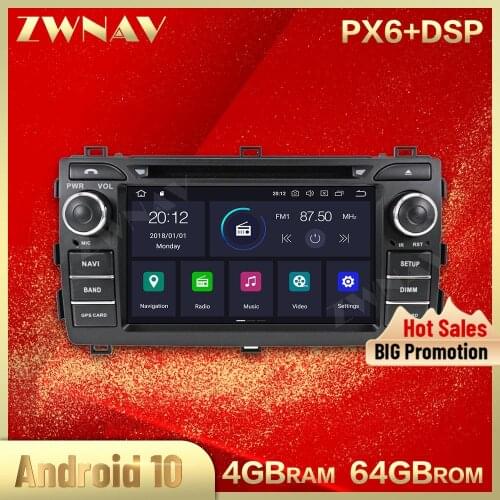 DSP Screen Carplay 2013 2014 2015 For Toyota Auris Android Player Display Stereo Audio Radio Recorder GPS Navigation Head Unit