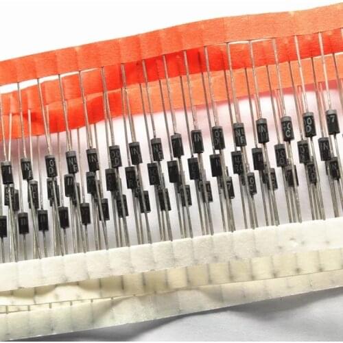 IN4001 New straight plug rectifier diode 1N4007 DO41 IN4007 1A1000V MIC 100pcs/lot 1N4001