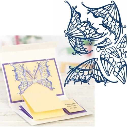 Graceful Butterfly Metal Cutting Dies Delicate Butterfly Wings Die Cuts For Card Making DIY Album New 2019 Embossed Crafts Cards