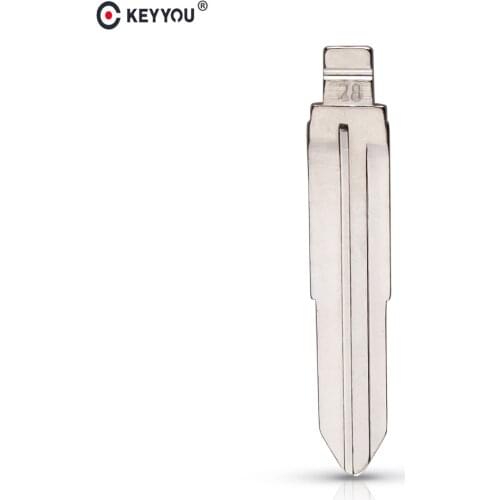 KEYYOU10pcs NO.28 Key Blade for Kia Accen Rio New Refine Hyundai Elantra (2006) Floding Flip Car Key Replacement