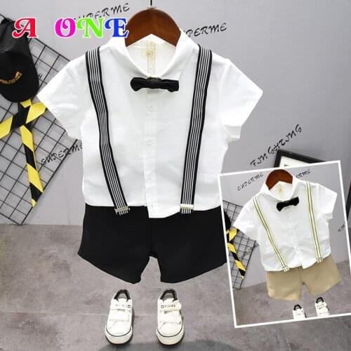 2021 Summer kids clothes fashion clothes shirt + shorts 2 pcs set fashion outfits 2T-8T yrs