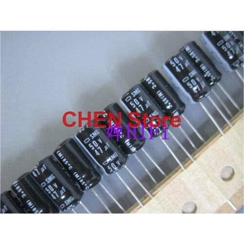 50PCS Original Japan NIPPON SMG 50V47UF 6.3x11mm 85 degrees CHEMI-CON electrolytic capacitors NCC smg 47UF 50V