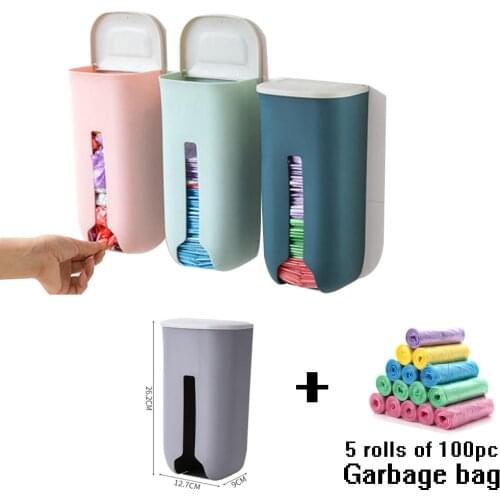 Garbage Bag Storage Box Kitchen Paper Towel Shelf Bathroom Wall-Mounted Shelf Garbage Bag Dispenser Home Storage Appliance