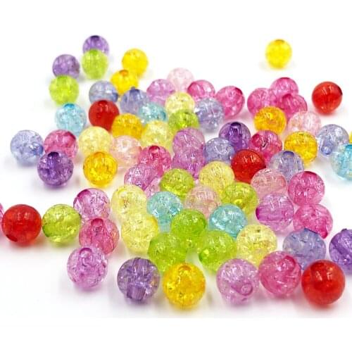 8mm-14mm Round Shape Beads Jewelry Making Acrylic Beads Multicolor Loose Bead Jewelry DIY Accessory