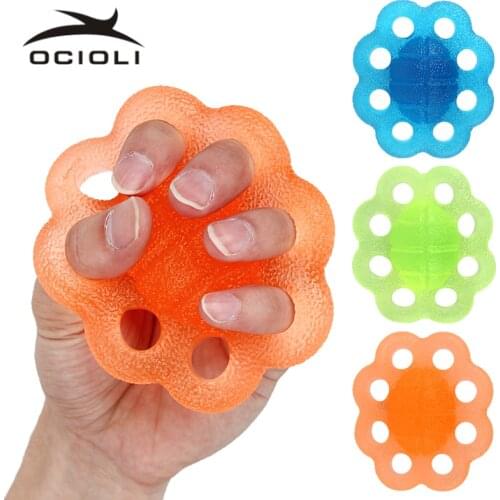 Hot Silicone Hand Grip Ball Finger Rehabilitation Training Finger Strengthener Resistense Pow Carpal Expander Trainers Gripping