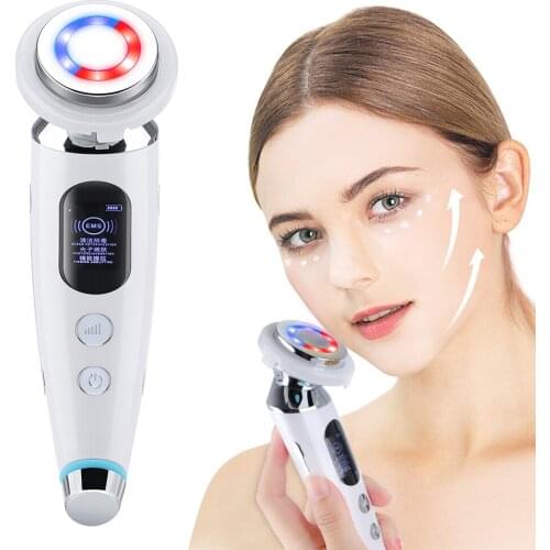 Face Eye Massager Skin Rejuvenation Radio Mesotherapy LED Facial Lifting Beauty Vibration Wrinkle Removal Anti Aging Skin Care