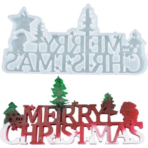 Merry Christmas Silicone Jewelry Casting Mold Resin Epoxy Mould Decor Craft Tool Diy Cake Baking Tool Dropship