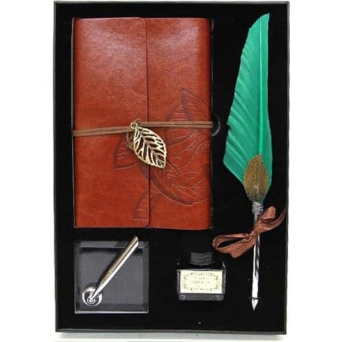 Divit Ink Pot Notebook And Hairy Pen Set Green