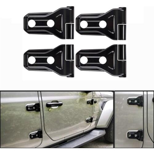 Door Hinge Trim Cover 4pcs Black Protection Accessories for Jeep Wrangler 2018-2020 JL &Gladiator JT