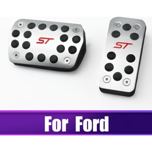 Car Accelerator Brake Pedals Footrest Pedal Covers For Ford Focus 2 3 4 MK2 MK3 MK4 ST Kuga Escape 2005-2009 2010 2012 2013-2017