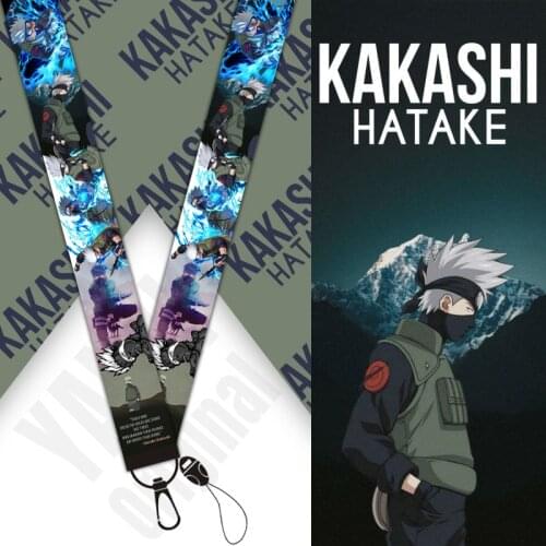 Ninja Kakashi Mobile Lanyard Wristband Keychain Anime Ribbon Detachable Long Lanyard Keychain
