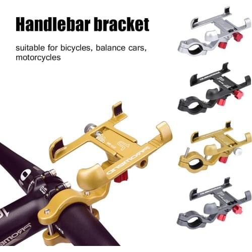 2019 New Adjustable Universal Bike Phone Stand Handlebar Bracket Aluminum Bicycle Handlebar Holder GPS Navigation Mount Bracket