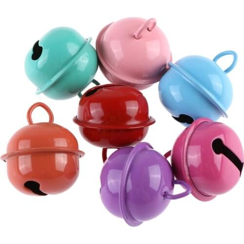 New 1pcs Colour Pet Cat Dog Bell Collar Accessories Party Decoration Pendant 22mm Candy Color Bells Diy Pet Toy Cheap
