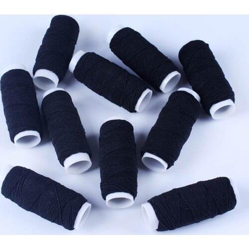 Wholesale Black Elastic Thread Sets 10Roll/Set Sewing Machine Thread Set Macrame Cord Beading DIY Sewing Supplies Accessory
